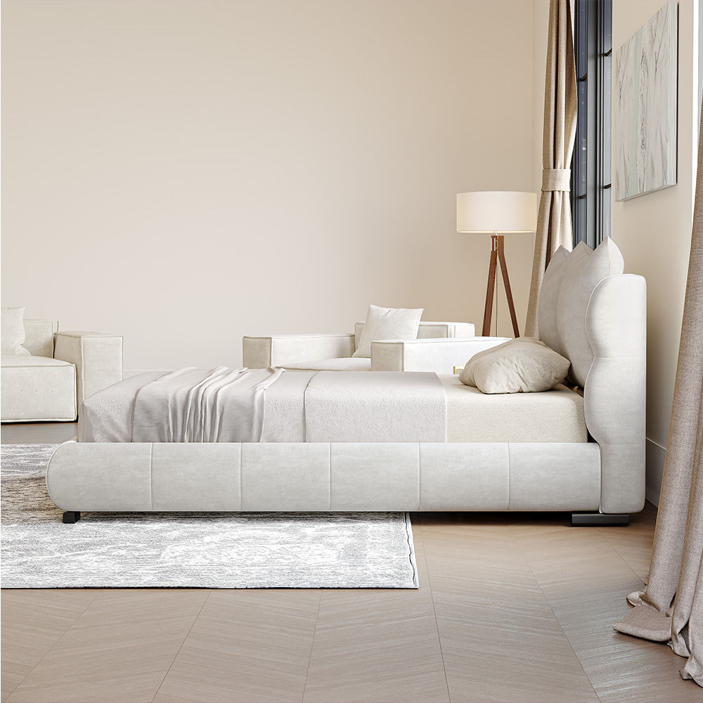 Fabric Beige Fabric Beds