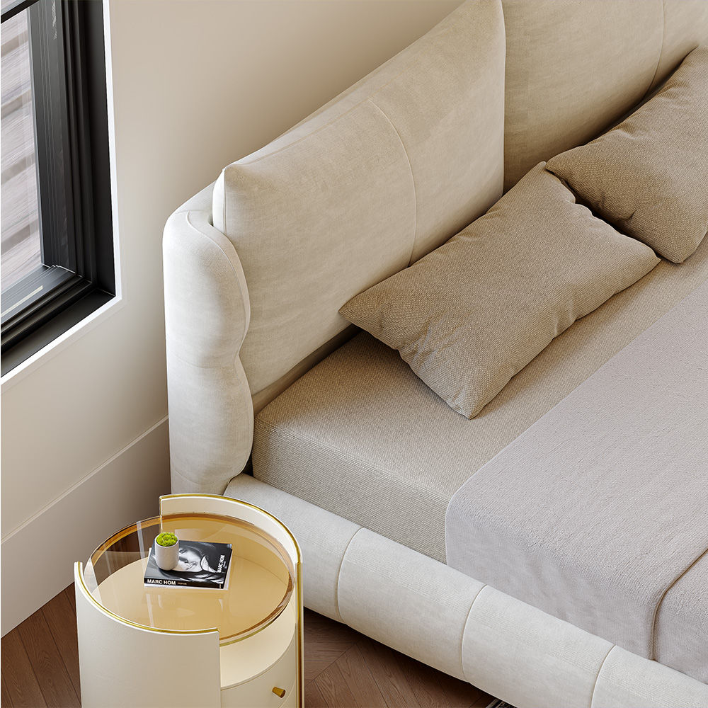 Fabric Beige Fabric Beds