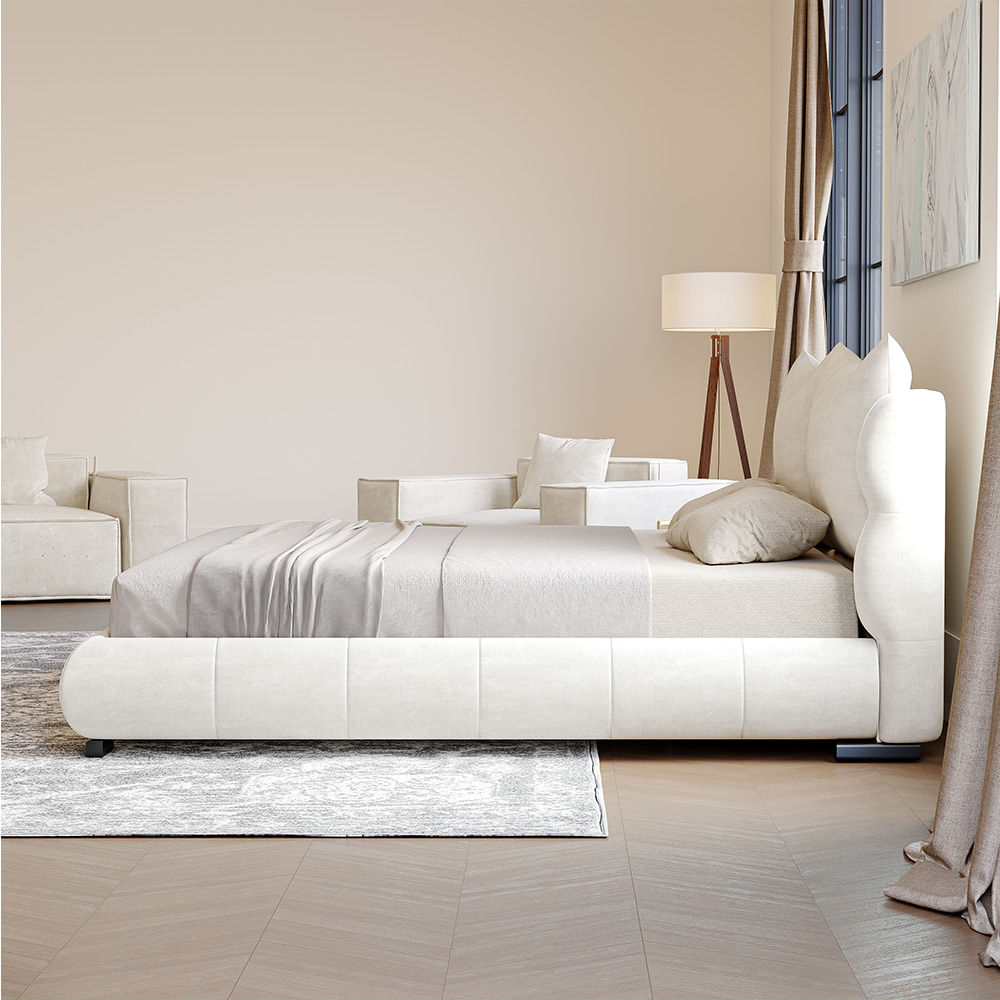 Fabric Beige Fabric Beds