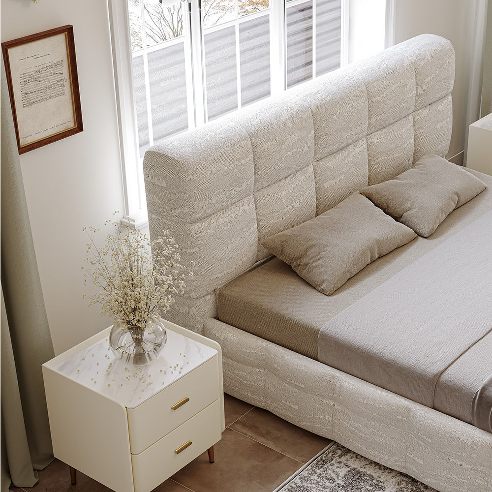 Fabric Beige Fabric Beds