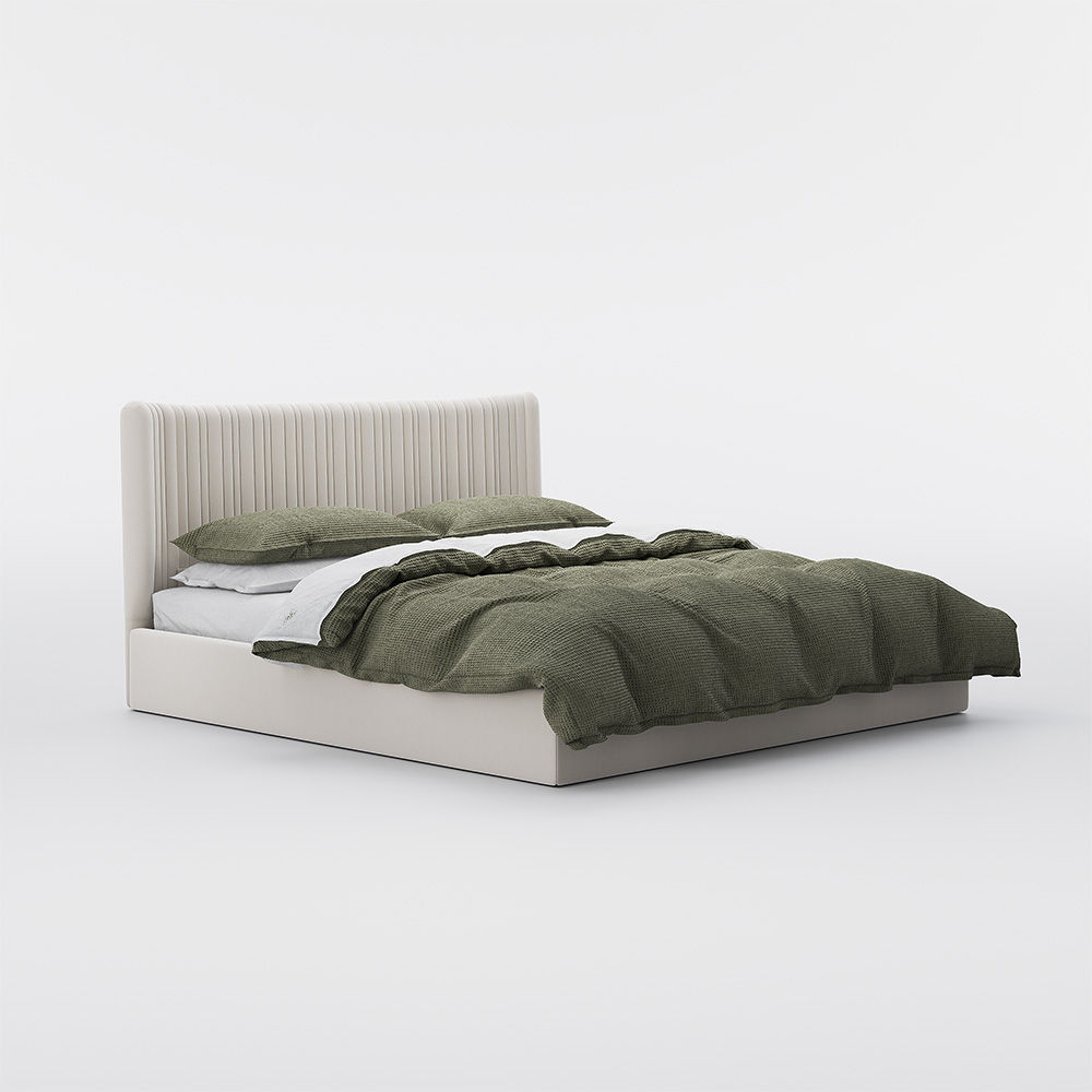 Modern Beige Fabric Beds