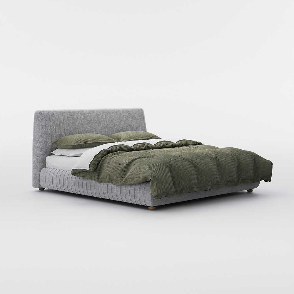 On the Ground Light Gray Fabric Beds
