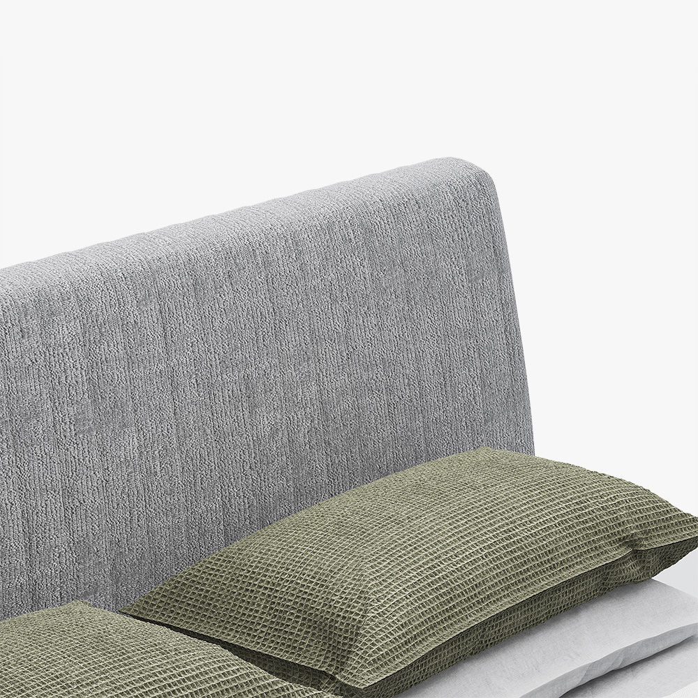 Modern Light Gray Fabric Beds