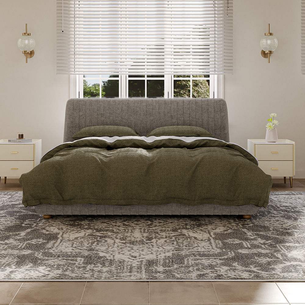 Modern Light Gray Fabric Beds