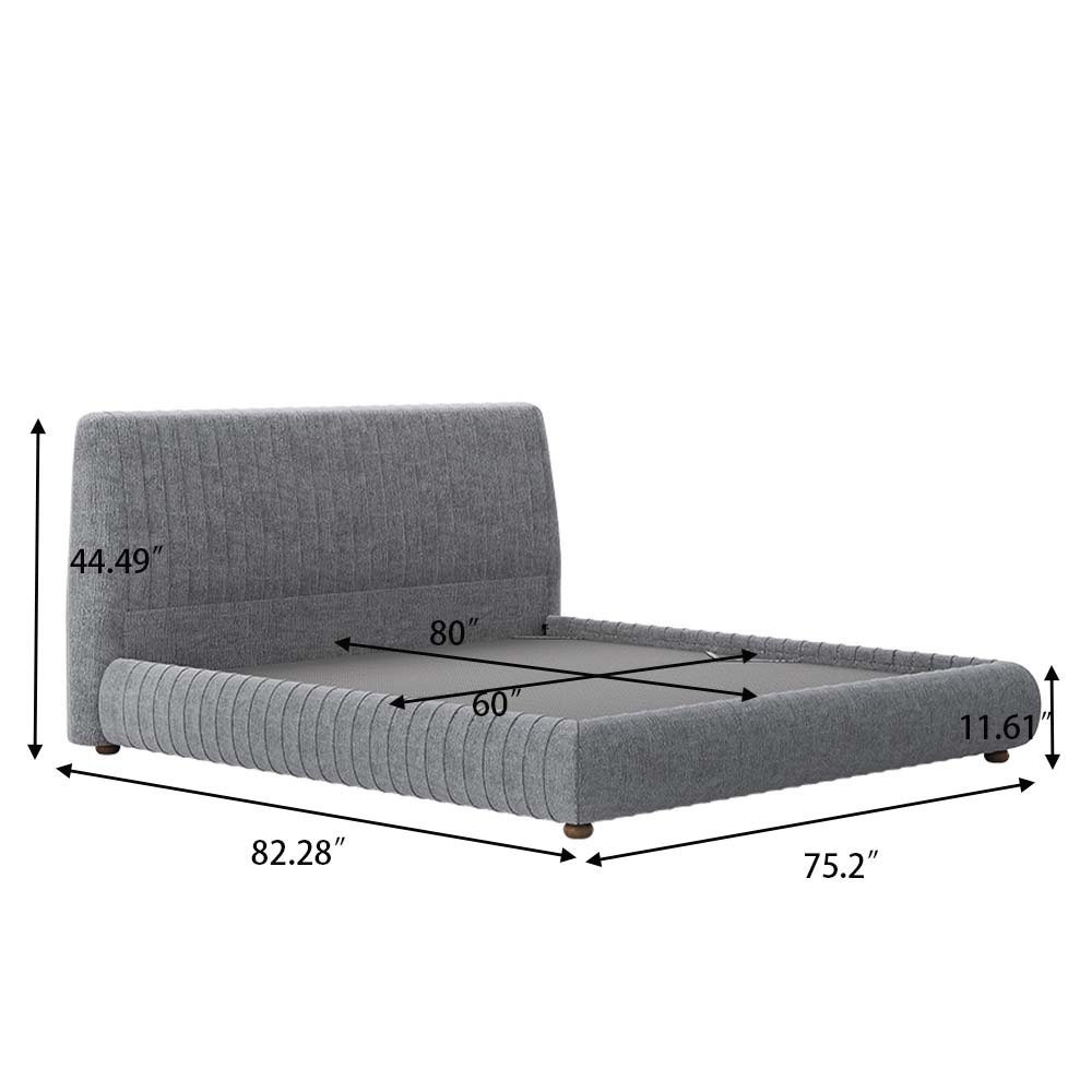 On the Ground Light Gray Fabric Beds