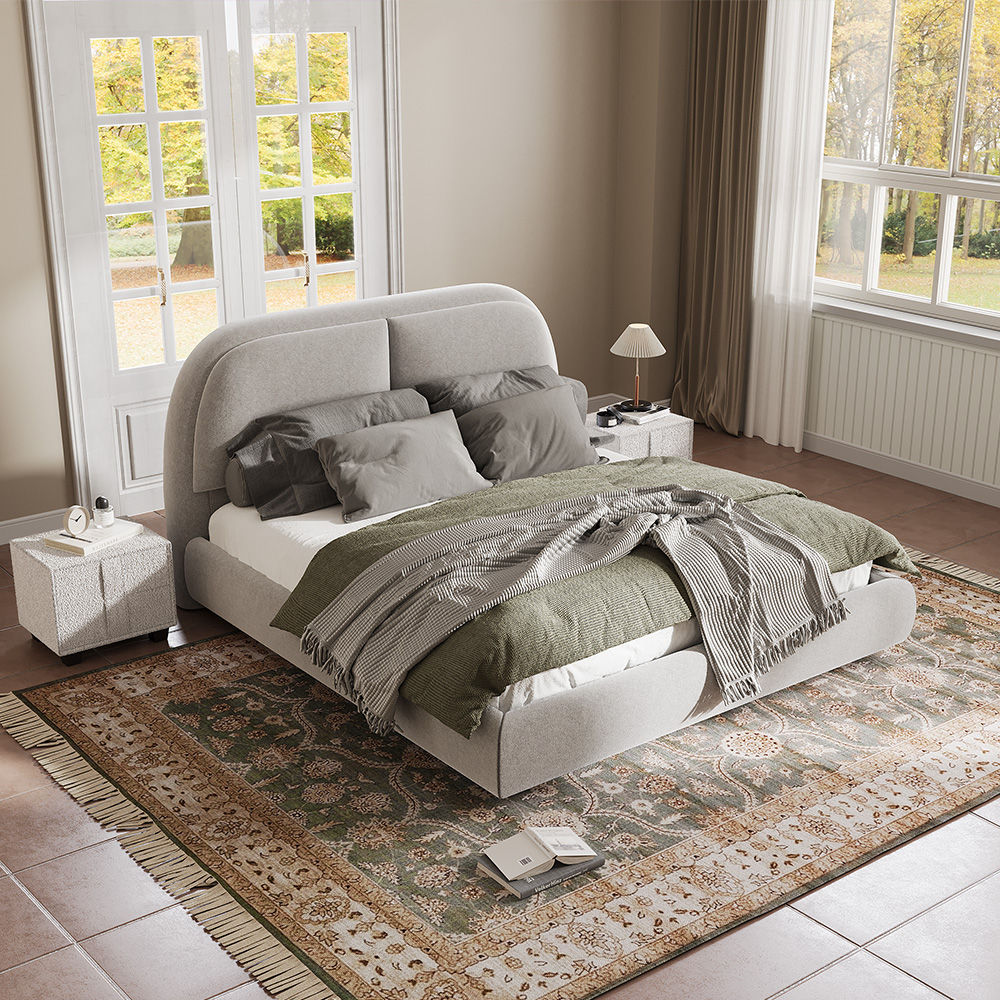 Fabric Beige Fabric Beds