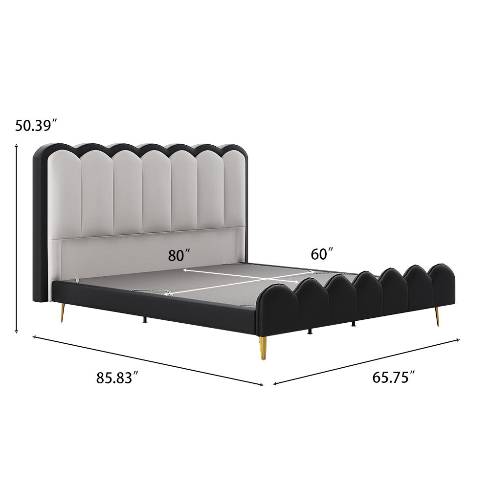 Modern White & Black Leather Beds