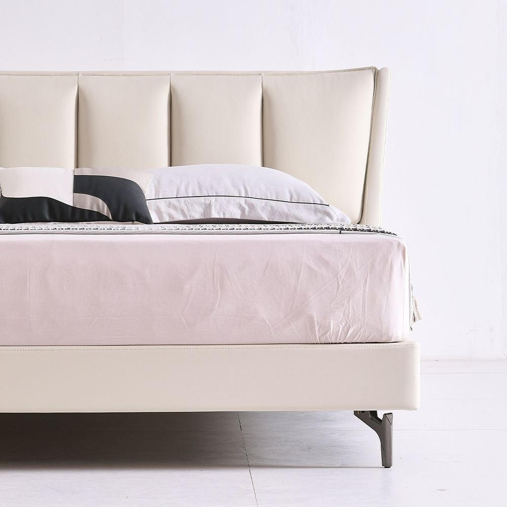 Modern Beige Leather Beds