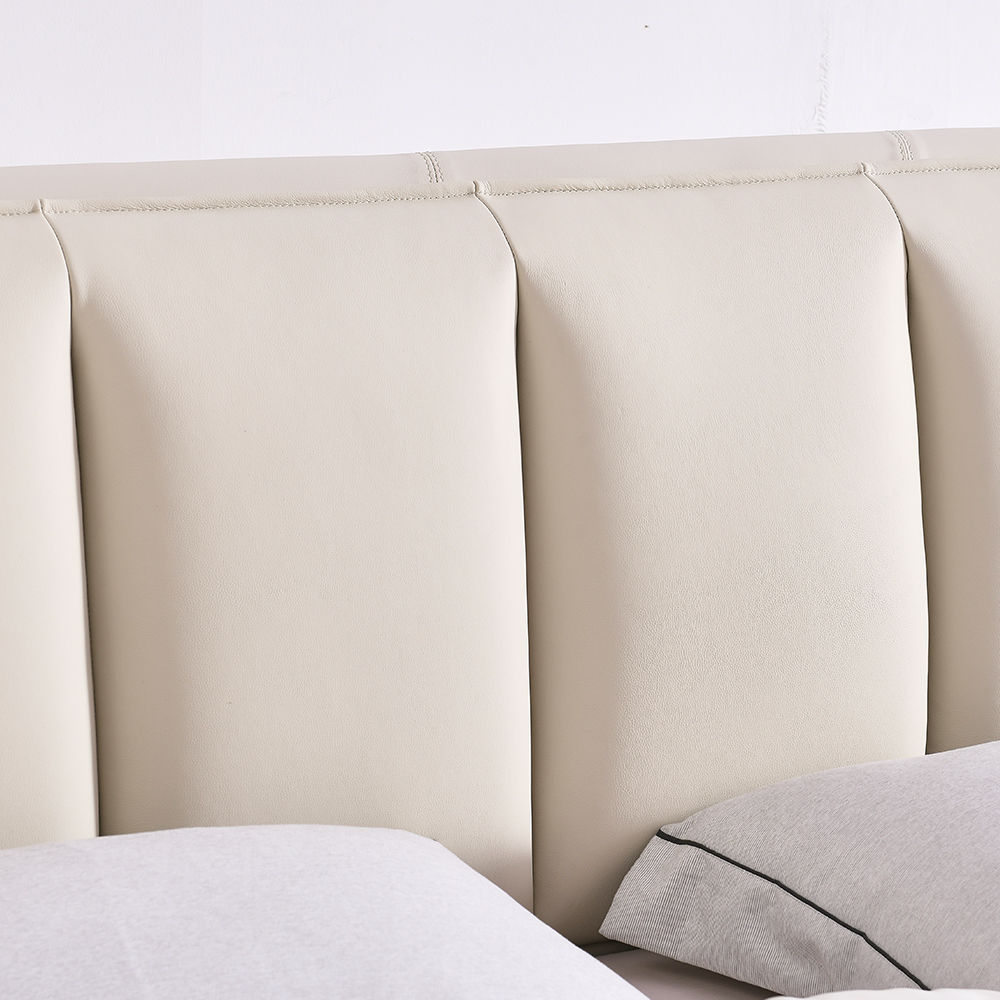 Modern Beige Leather Beds