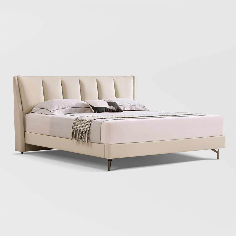 Modern Beige Leather Beds