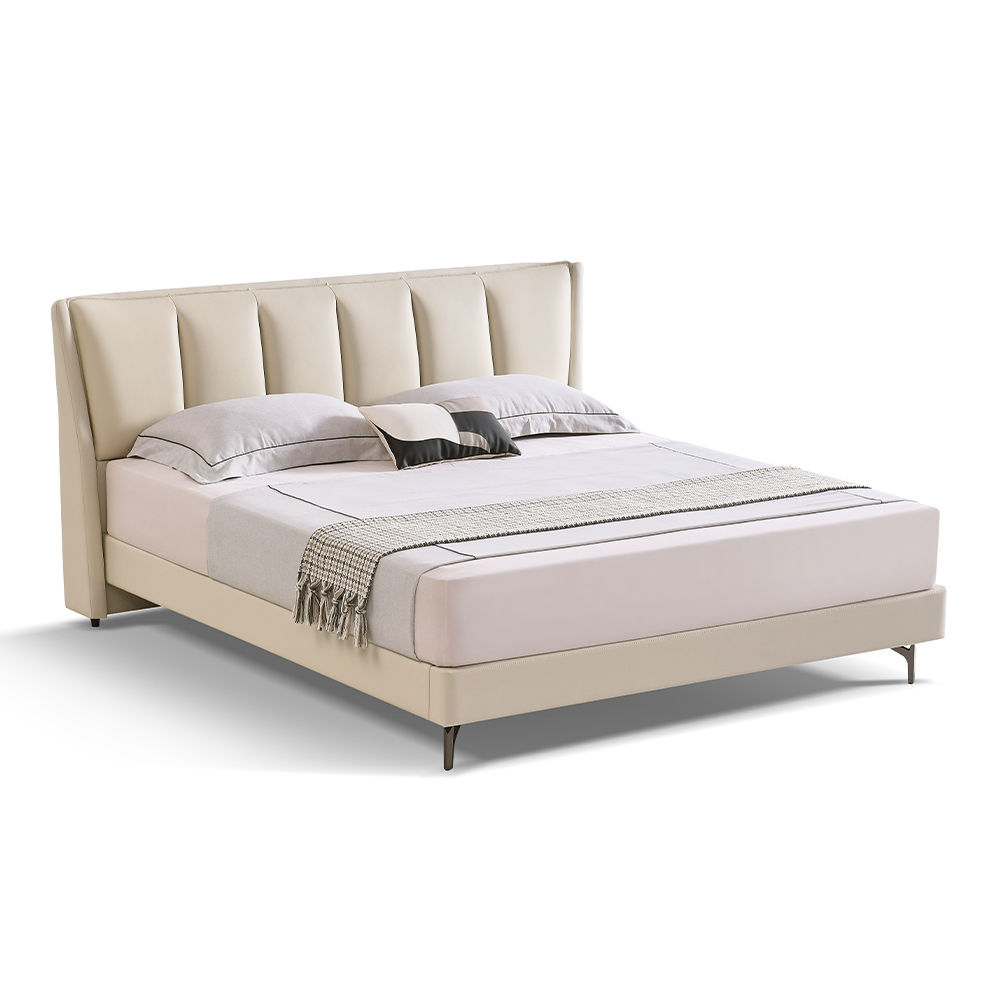 Modern Beige Leather Beds
