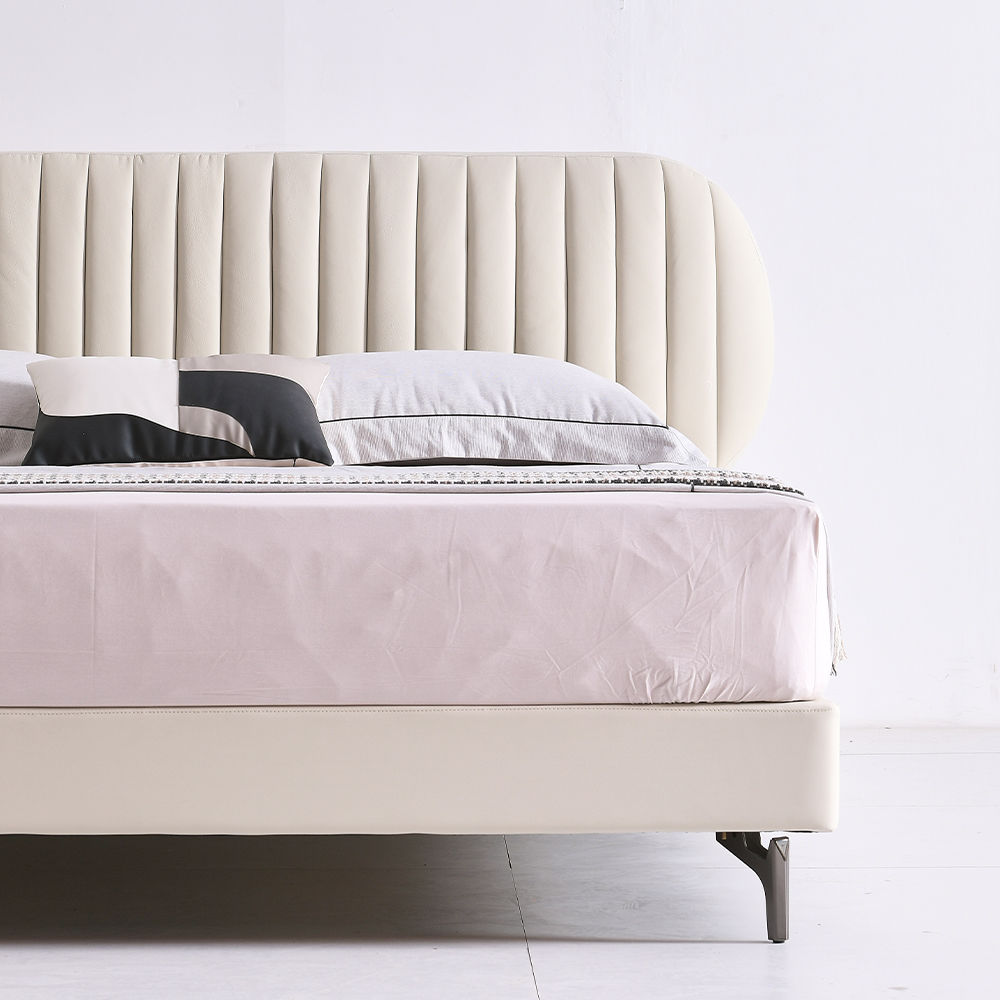 Modern Beige Leather Beds