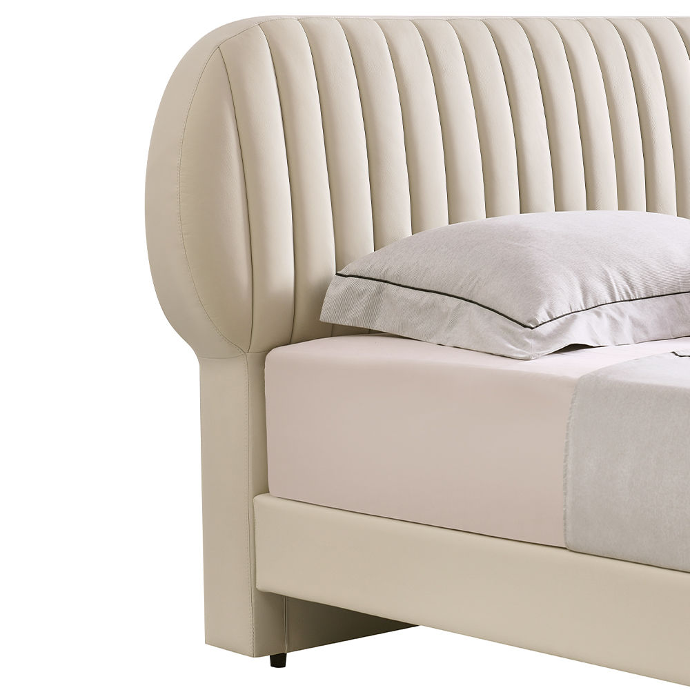 Modern Beige Leather Beds