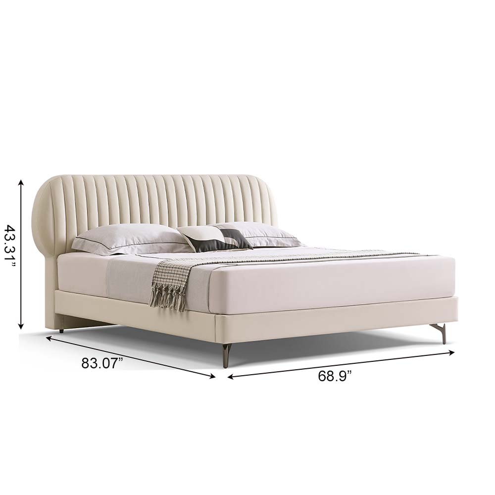 Modern Beige Leather Beds