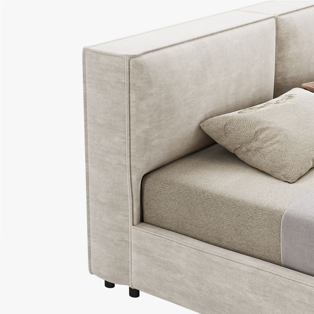Beige Fabric Beds