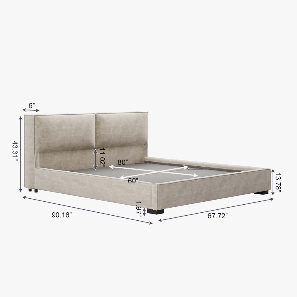 Beige Fabric Beds