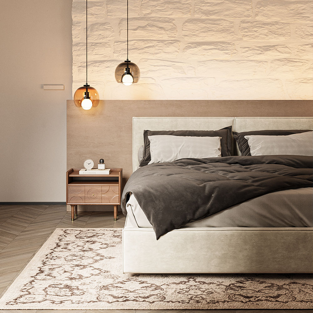 Beige Fabric Beds