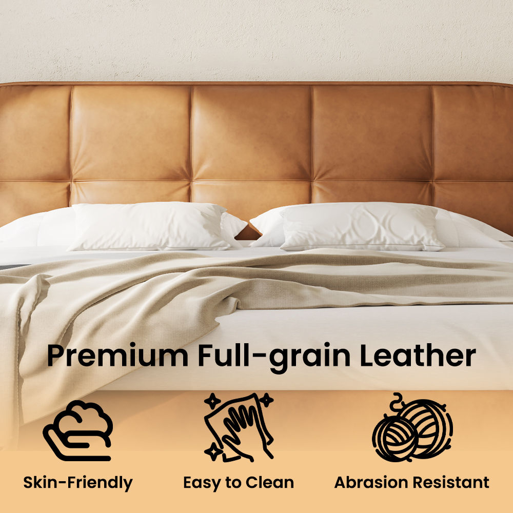Modern Brown Leather Beds