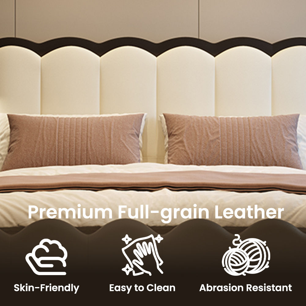 Modern White & Black Leather Beds
