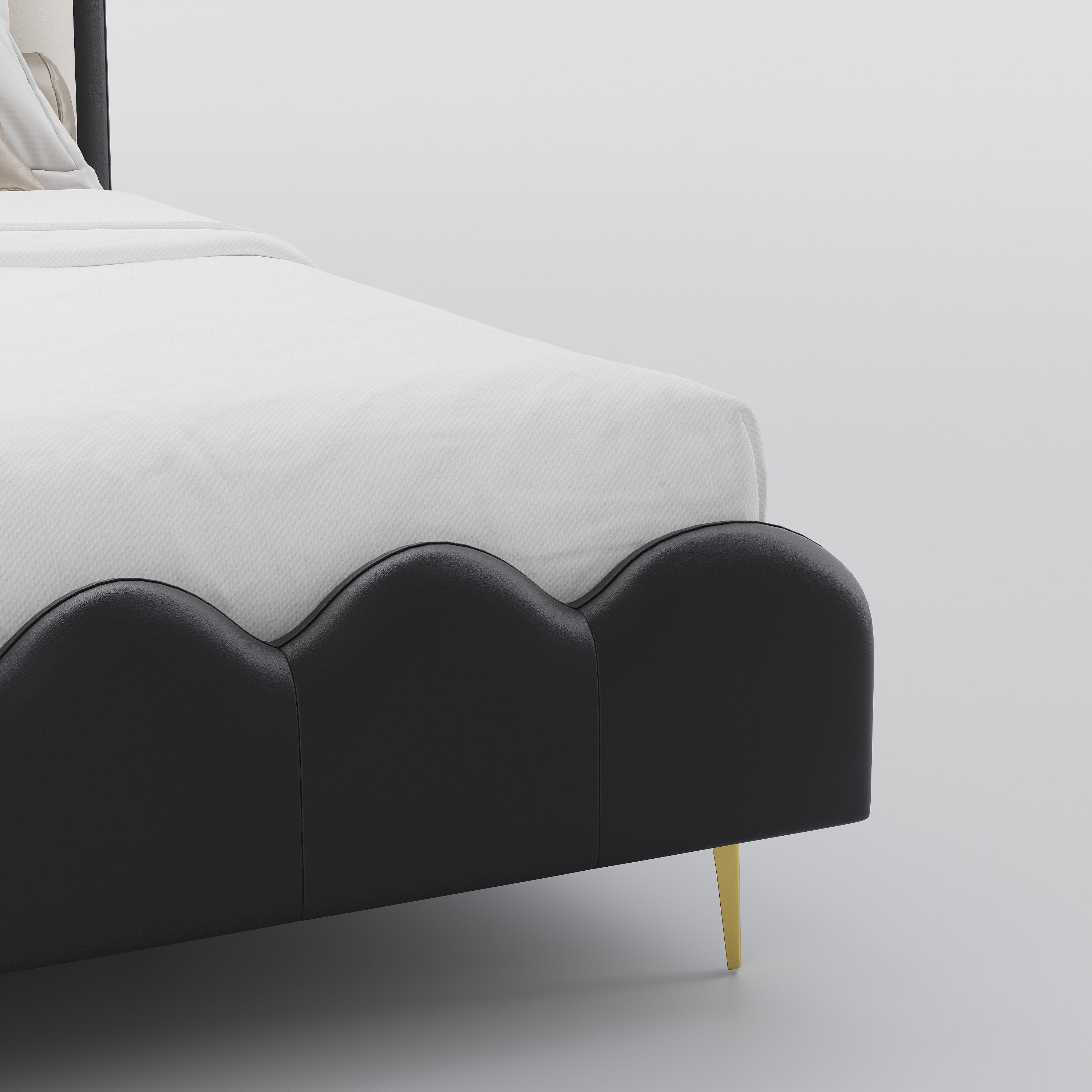 Modern White & Black Leather Beds