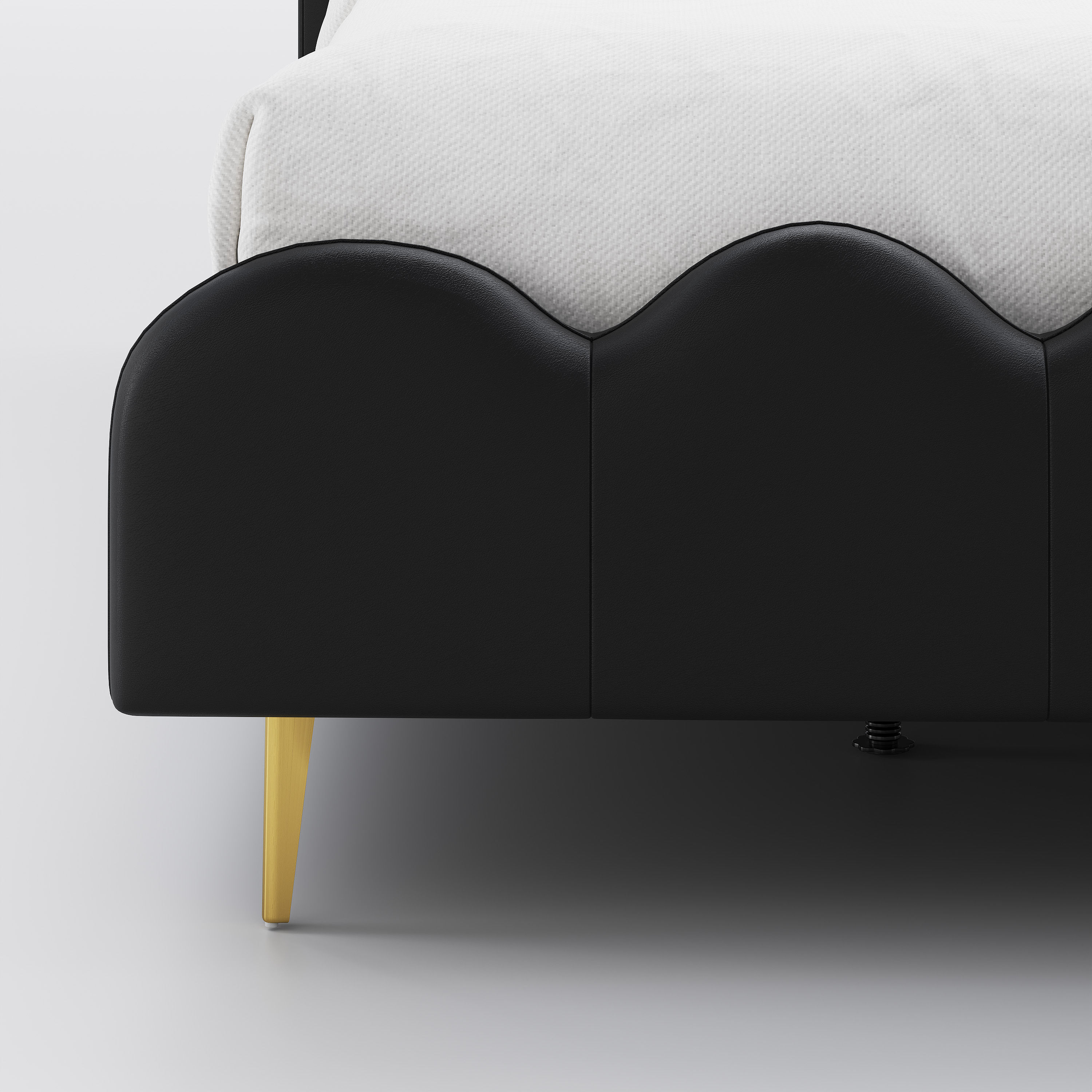 Leather White & Black Leather Beds