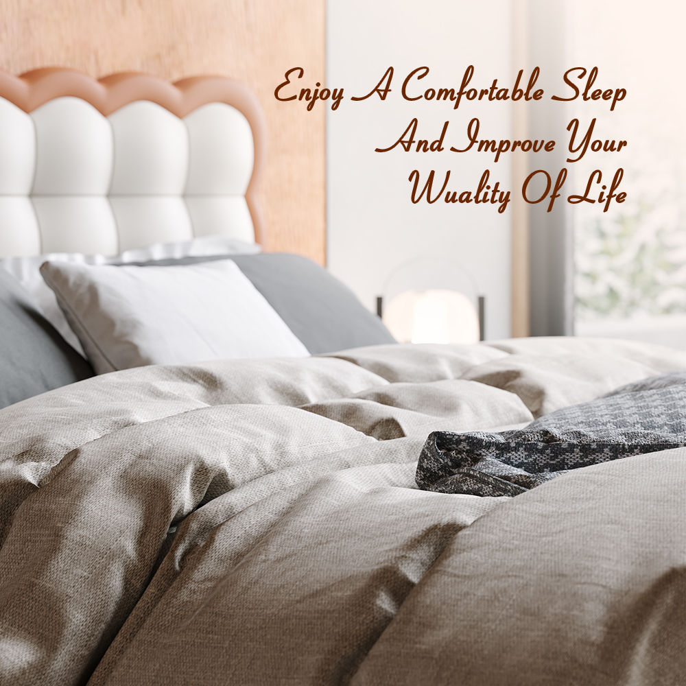 Wood White & Orange Leather Beds