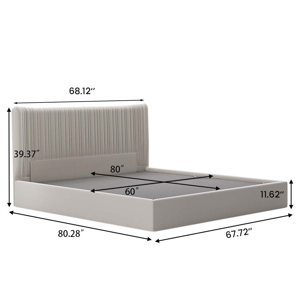On the Ground Beige Fabric Beds