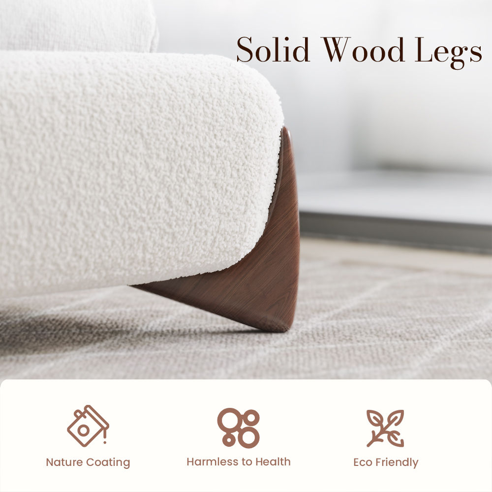 Fabric Beige Boucle Beds