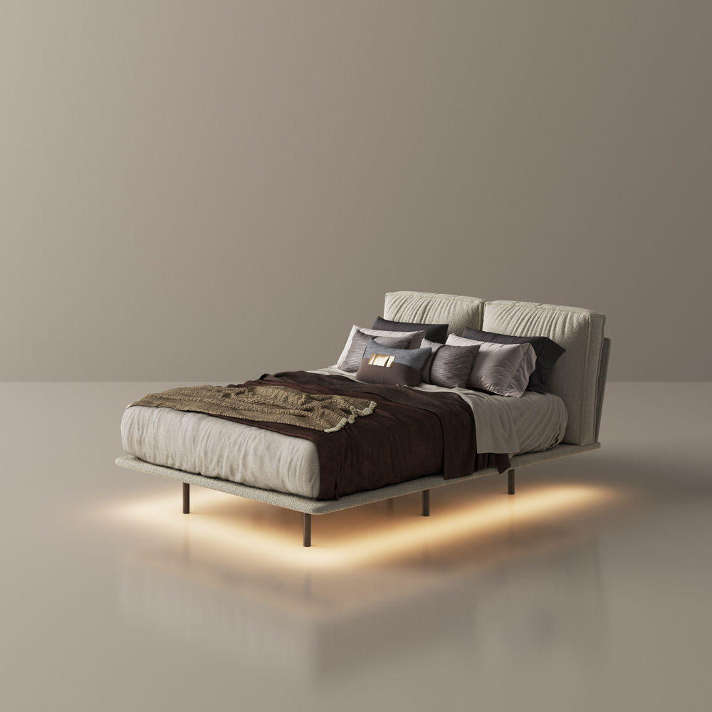 Partly Assemble Beige Polyester Beds