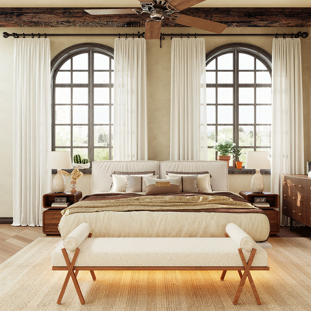 Partly Assemble Beige Polyester Beds