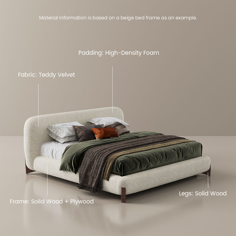 Modern Beige Boucle Beds