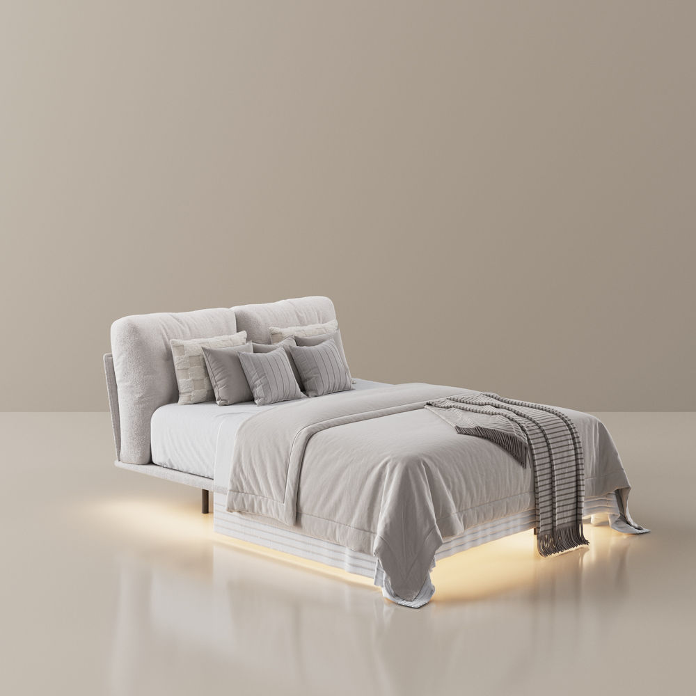 With Led Lights White Polyester Beds