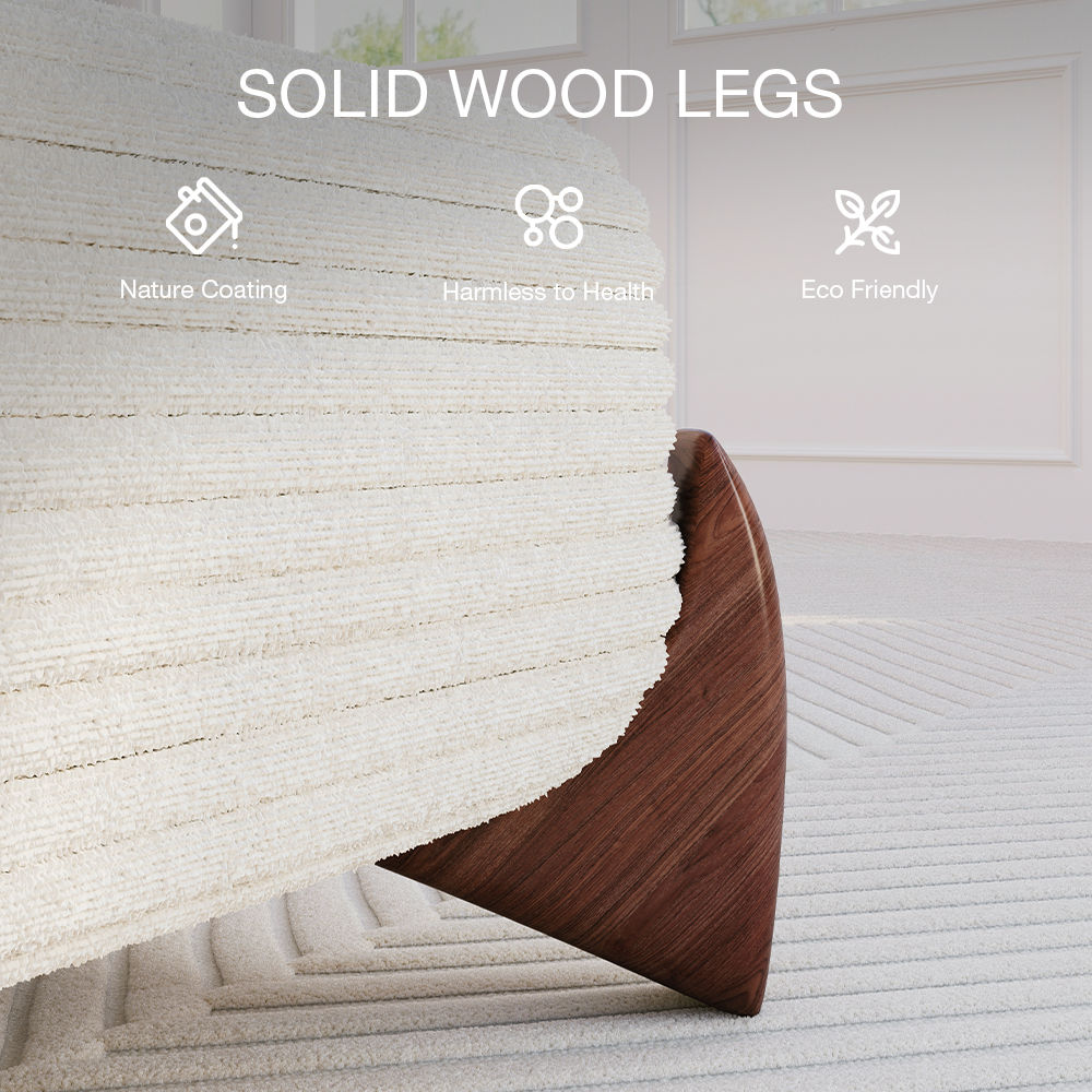 Boucle White Corduroy Beds