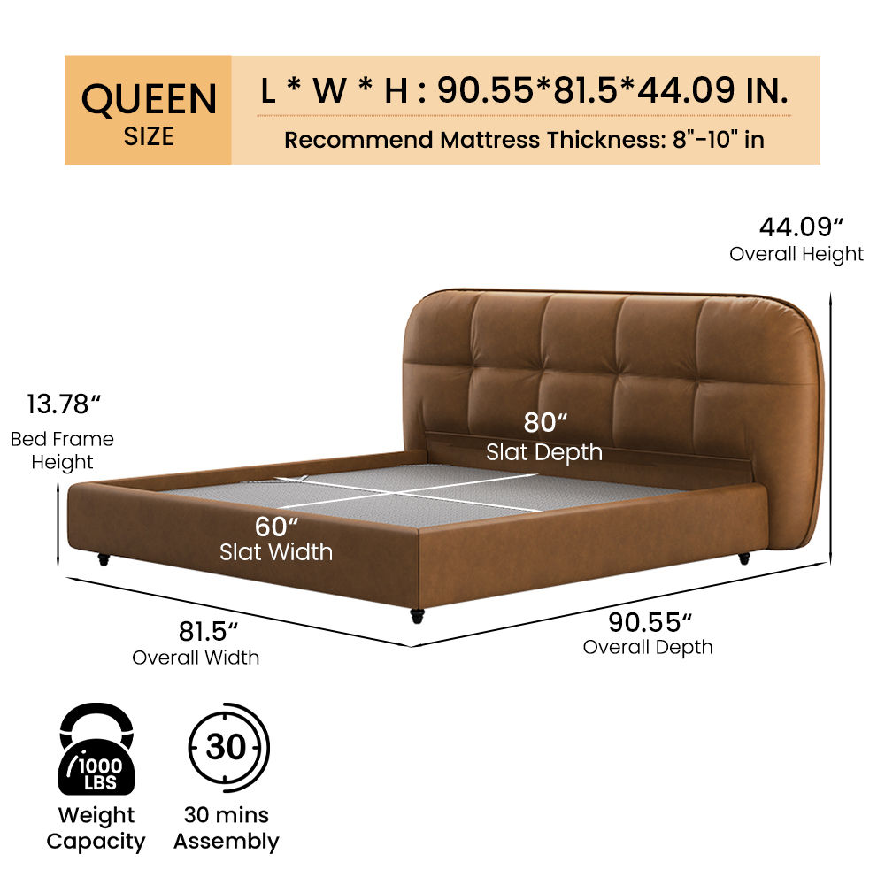 Leather Brown Leather Beds