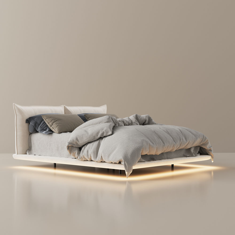 Beige Velvet Beds