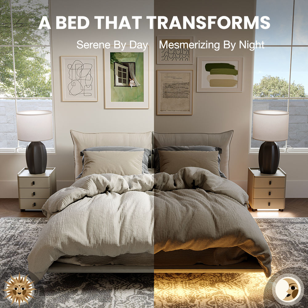 Beige Velvet Beds