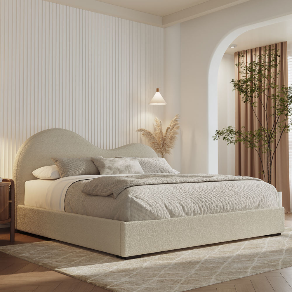 Bouclé Beige Boucle Beds