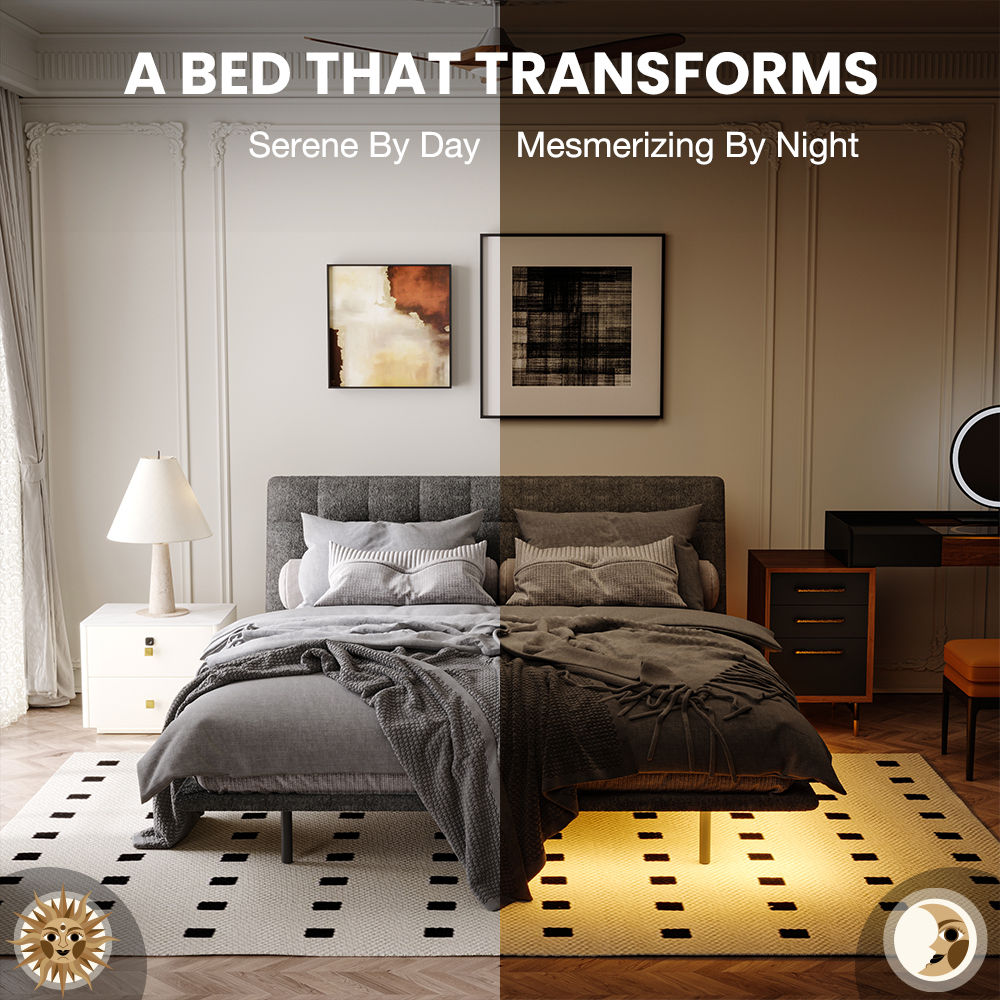 White Gray Chenille Beds