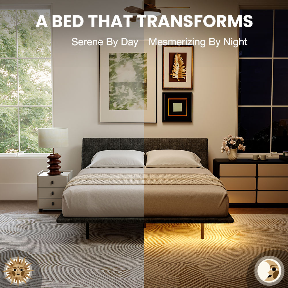 Modern Gray Chenille Beds