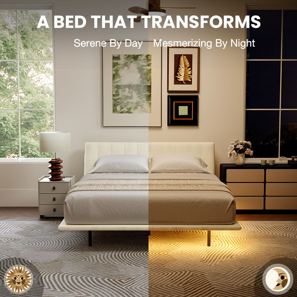 King Size White Chenille Beds