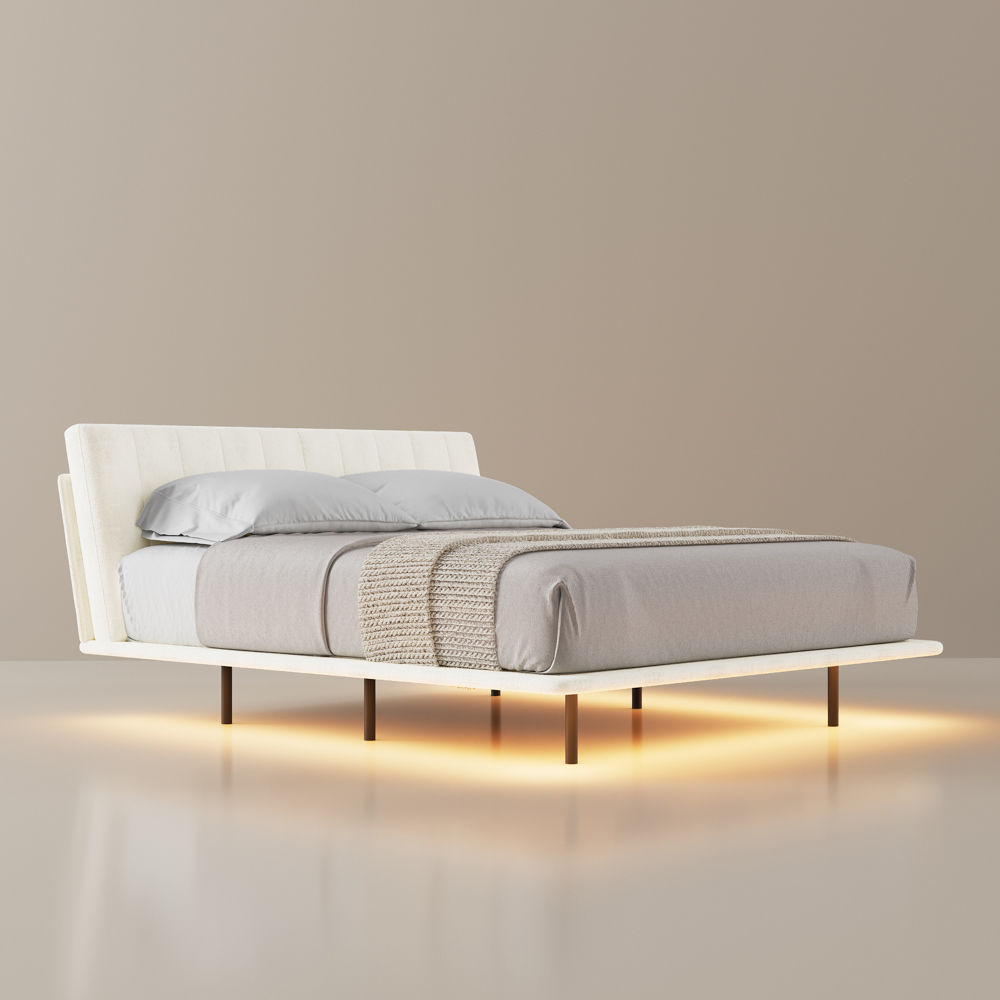 Modern White Chenille Beds