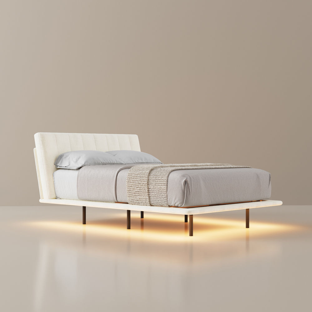 Floating White Chenille Beds