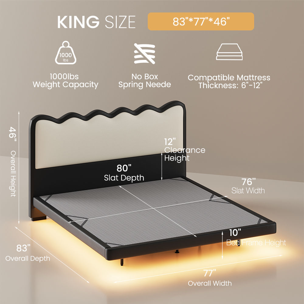 Partly Assemble White & Black Plywood Beds