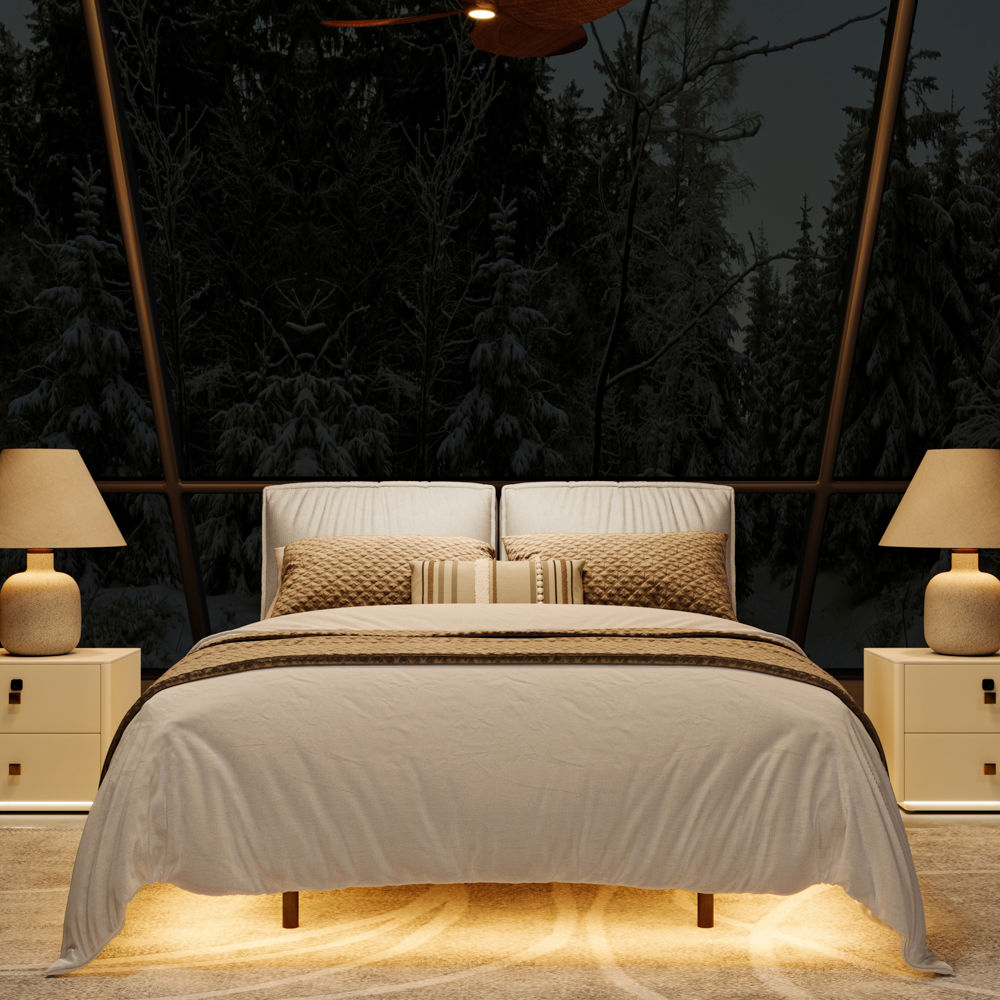 Linen Fabric Beige Linen Beds