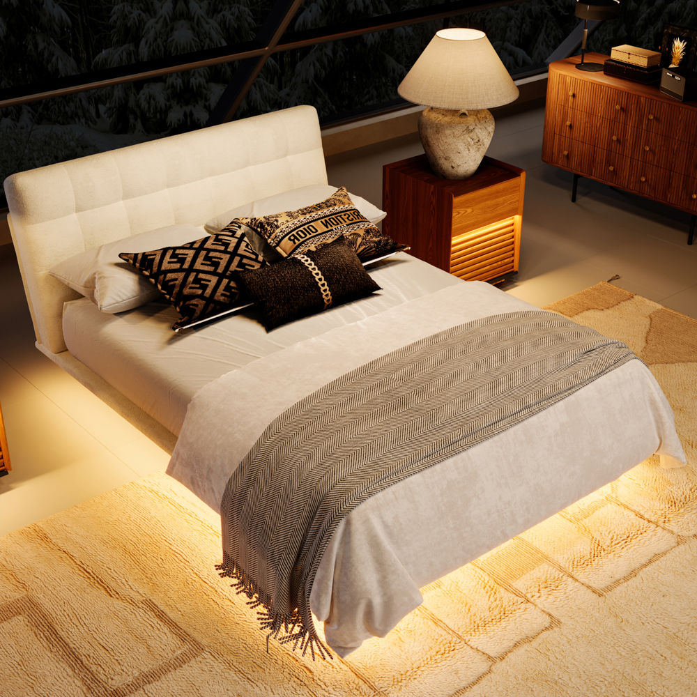 White White Chenille Beds