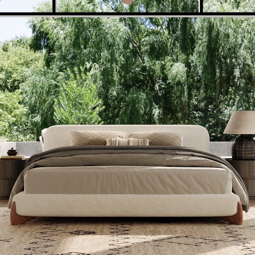 Modern Beige Boucle Beds