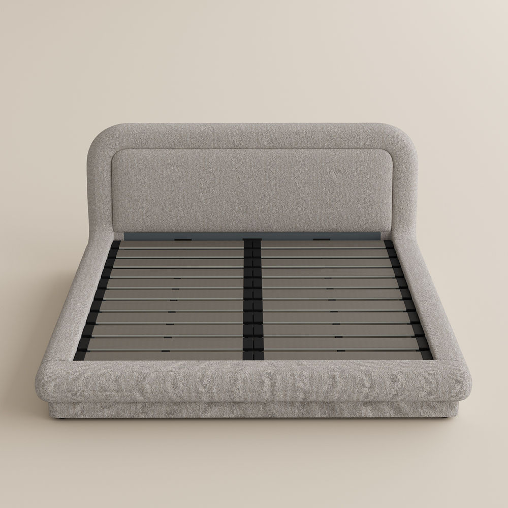 Upholstered Bed Frame Beige Chenille Beds