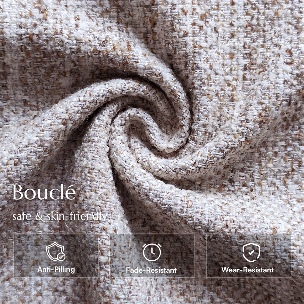 Luxury Beige Bouclé Beds