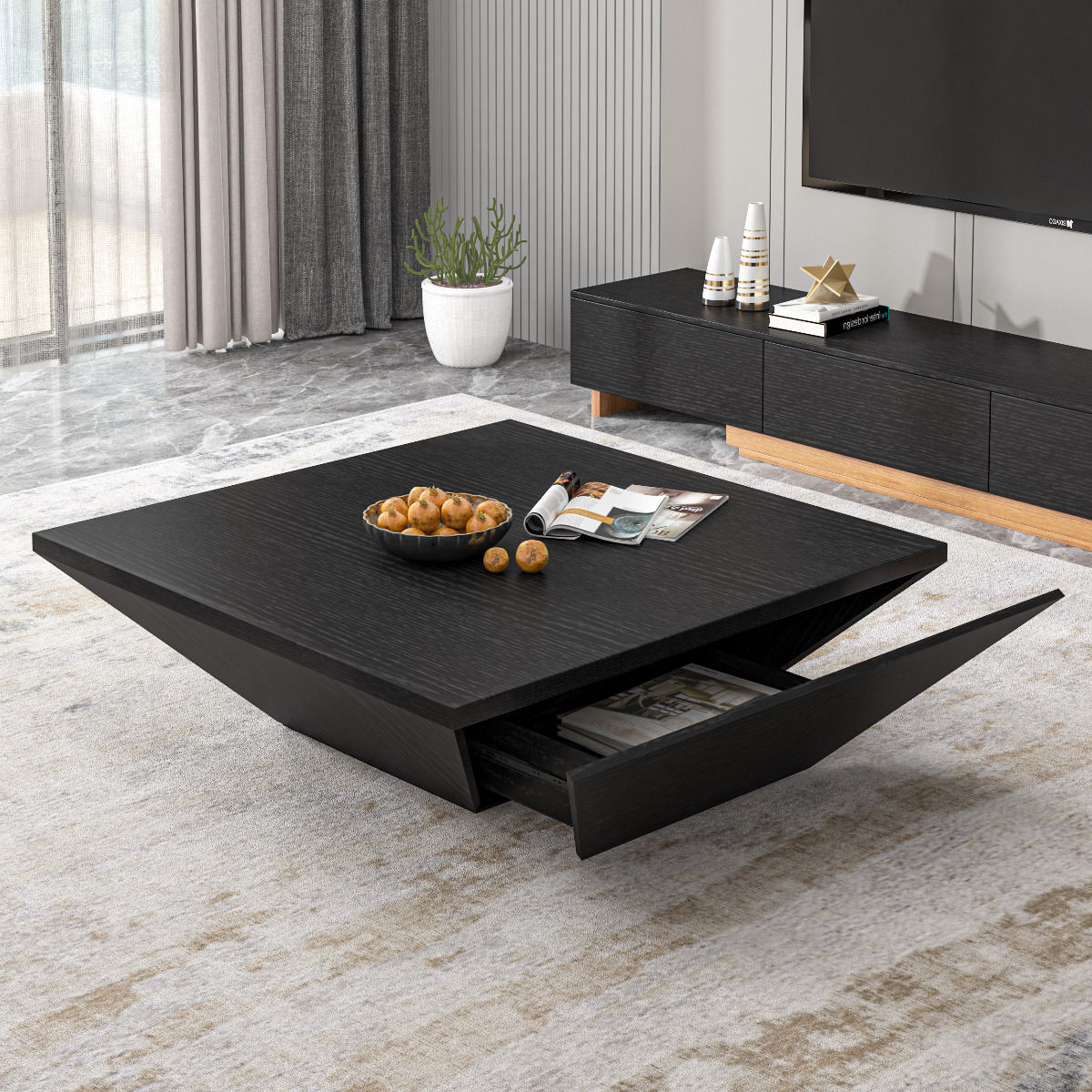 Schwarz  MDF Couchtische 