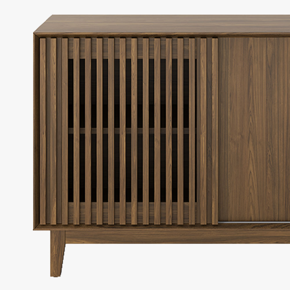 Modern Minimalist Walnut Color MDF Cabinets & Chests